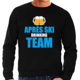 Apres ski trui Apres ski drinking team bier zwart  heren - Wintersport sweater - Foute apres ski outfit/ kleding/ verkleedkleding