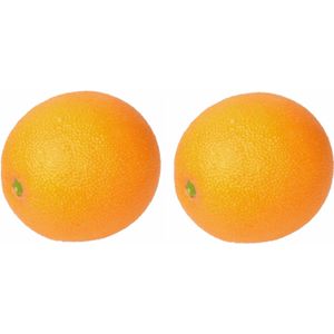 Set van 4x stuks kunst fruit sinaasappels van 8 cm - Namaak/Nep decoratie fruit - Fruitschaal