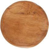 Teak houten serveerschaal/serveerblad 38 cm - Serveerschalen/serveerbladen/borden van teak hout