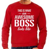 Awesome Boss - geweldige baas cadeau sweater rood heren - verjaardag cadeau