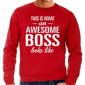 Awesome Boss - geweldige baas cadeau sweater rood heren - verjaardag cadeau