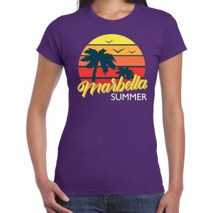 Marbella zomer t-shirt / shirt Marbella summer voor dames - paars - Marbella beach party outfit / vakantie kleding /  strandfeest shirt