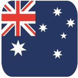 30x Bierviltjes Australische vlag vierkant - Australie feestartikelen - Landen decoratie