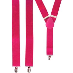 Roze verkleed bretels tot 120 cm - Carnaval kleding accessoires