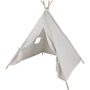 Urban Living Tipi speeltent voor kinderen - 120 x 120 x 150 cm - creme wit - wigwam