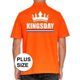 Grote maten Koningsdag poloshirt / polo t-shirt Kingsday oranje voor heren - Koningsdag kleding/ shirts