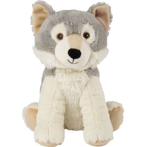 Warmies Warmte/Magnetron Opwarm Knuffel - Wolf - Grijs - 24 cm - Pittenzak