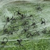 Fiestas Nep spinnen/spinnetjes 3 x 3 cm - zwart - 50x stuks - Horror/griezel thema decoratie beestjes