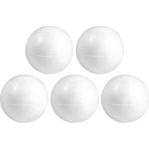 50x Hobby/DIY piepschuim bal/bol 15 cm halve schalen - Kerstballen maken - Knutselen basis materialen/hobby materiaal