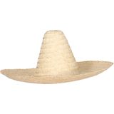 Guirca Mexicaanse Sombrero hoed voor heren - carnaval/verkleed accessoires - naturel