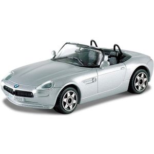 Modelauto zilveren BMW Z8 1:43 - speelgoed auto schaalmodel