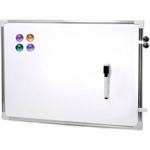 Magnetisch whiteboard/memobord met marker/magneten - 60 x 40 cm