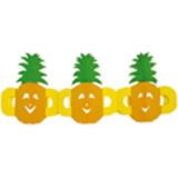 Bellatio Decorations - Gezond Fruit thema versiering thema slingers appel/aardbei/ananas - 3 meter per stuk