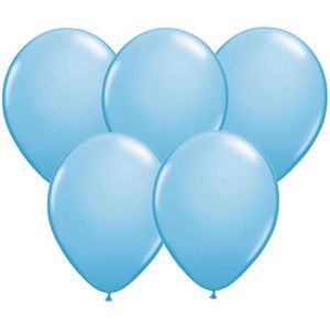 Ballonnen lichtblauw 150x stuks - Feestversiering - Kraamfeestjes - Gender reveal party