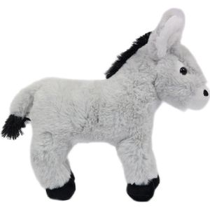 Pia soft Toys Knuffeldier Ezel - zachte pluche stof - premium kwaliteit knuffels - grijs - 22 cm - Ezels