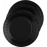 Santex Feest/verjaardag borden set - 40x stuks - zwart - 17 cm en 22 cm