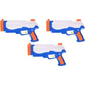 3x Waterpistool/waterpistolen blauw 24,5 cm