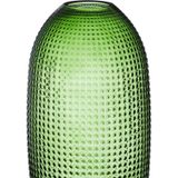 Ronde vaas groen glas 36 cm glas - Home Deco vazen - Woonaccessoires