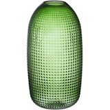 Ronde vaas groen glas 36 cm glas - Home Deco vazen - Woonaccessoires