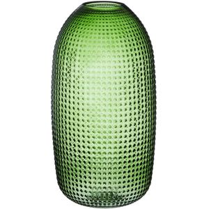 Ronde vaas groen glas 36 cm glas - Home Deco vazen - Woonaccessoires