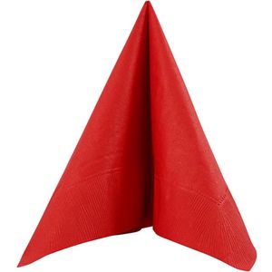 60x Rode servetten van papier 33 x 33 cm - Tafeldecoratie 3-laags papieren wegwerp servetjes