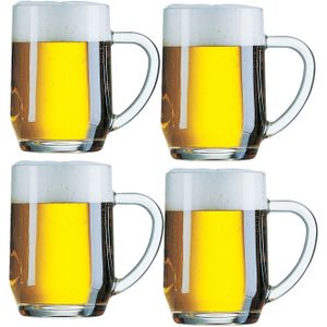 Set van 6x stuks glazen bierpullen 560 ml - Glazen - Bierglazen/bierpullen