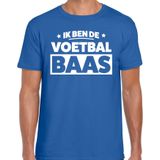 Voetbal baas t-shirt blauw voor heren - Liefhebber voor voetbal t-shirts