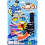Politie verkleed set - 5-delig - speelgoed handboeien - revolver - pet
