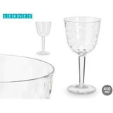 Leknes Wijnglas Gloria - 4x - transparant - onbreekbaar kunststof - 450 ml - camping/verjaardag