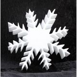 3x Piepschuim ijskristal vormen 30 x 5 cm hobby/knutselmateriaal - DIY - Knutselen - Styropor - Kerstdecoratie schilderen