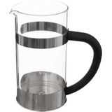 5Five Cafetiere French Press koffiezetter - koffiemaker pers - 1000 ml - glas/rvs - Koffiezetapparaat voor verse koffie - 17 x 10 x 21 cm