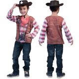 Cowboy shirt met 3D print voor kids