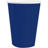 Santex feest/verjaardag bekertjes - 30x - kobalt blauw - karton - 270 ml
