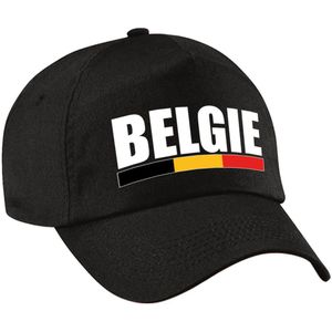 Belgie landen pet zwart - Belgie baseball cap - EK/WK/Olympische spelen outfit