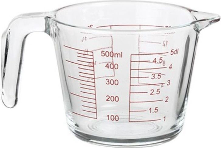 Alessandro Maatbeker - 500 ml - glas - litermaat - magnetronbestendig - L18 x B12 x H10 cm