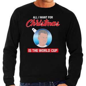 Louis all I want for Christmas fout Kerst sweater - zwart - heren - Kerst trui / Kerst outfit