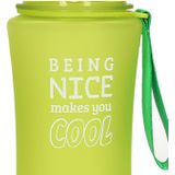 Sport Bidon drinkfles/waterfles - Being Nice - groen - kunststof - 480 ml
