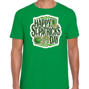 St. Patricks day t-shirt groen voor heren - Happy St. Patricks day - Ierse feest kleding / outfit / kostuum