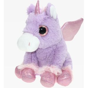 Pluche knuffel dieren Unicorn/eenhoorn paars van 20 cm - Speelgoed knuffels - Cadeau voor meisjes