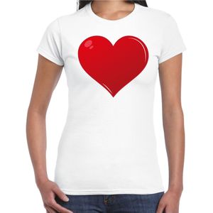 Hart t-shirt wit voor dames - hart voor de zorg - cadeau shirts