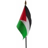 4x stuks palestina tafelvlaggetjes 10 x 15 cm met standaard - Landen vlaggen feestartikelen/versiering