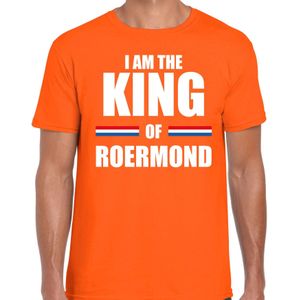 Koningsdag t-shirt I am the King of Roermond - oranje - heren - Kingsday Roermond outfit / kleding / shirt