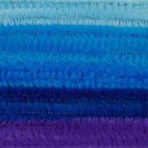 Chenilledraad - 30x - blauwe tinten - 8 mm x 50 cm - hobby/knutsel materialen