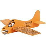 Set van 8x stuks vliegtuigen van hout 21.5 x 25.5 cm bouwpakket - Hobby materialen knutselen