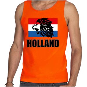 Oranje fan tanktop voor dames - met leeuw en vlag - Holland / Nederland supporter - EK/ WK kleding / outfit