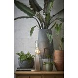 Mica Decorations - bloempot plantenstandaard/verhoger - zwart - 2x stuks - H38 x D25 cm