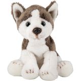 Pluche Knuffel Dieren Husky Hond 13 cm - Speelgoed Knuffelbeesten - Honden Soorten