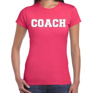 Bellatio Decorations Cadeau t-shirt voor dames - coach - roze - bedankje - verjaardag