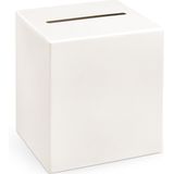 PartyDeco enveloppendoos Cream - Bruiloft - creme/wit - karton - 24 x 24 cm