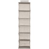 5Five kast organizer - hangend - 6 vakken - 30 x 30 x 120 cm - beige